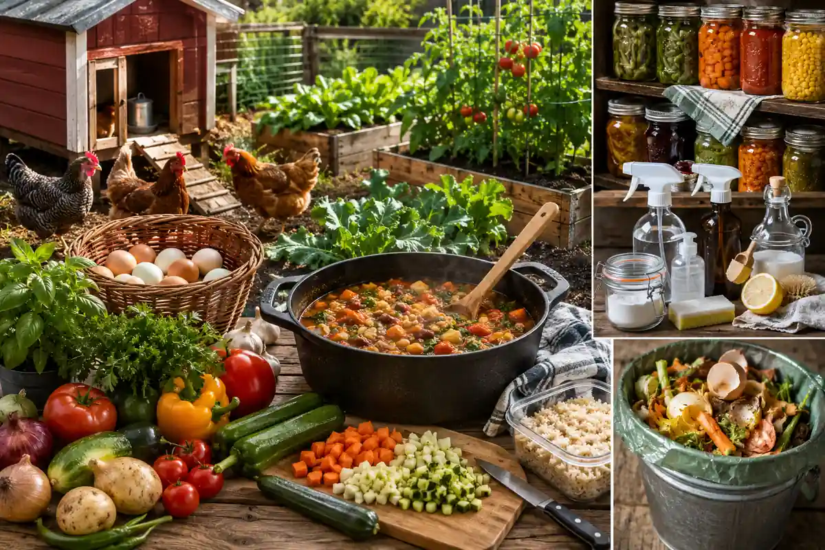 Grocery-Bill Homesteading: Chickens, Gardens, Bulk Cooking, Preserving, DIY Cleaners, and Reducing Waste at BF Farm Kunekune Pigs