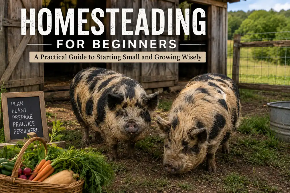 Homesteading for Beginners: A Practical Guide to Starting Small and Growing Wisely at BF Farm Kunekune Pigs