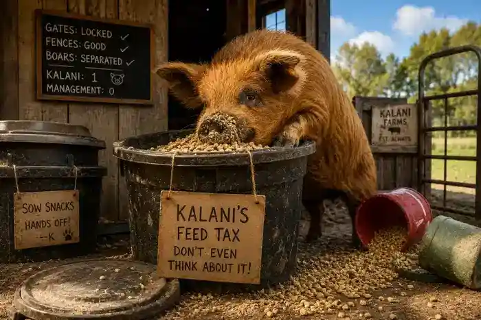 Kalani the Kunekune Escape Artist at BF Farm Kunekune Pigs