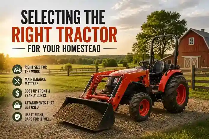 Selecting the Right Tractor for Your Homestead at BF Farm Kunekune Pigs