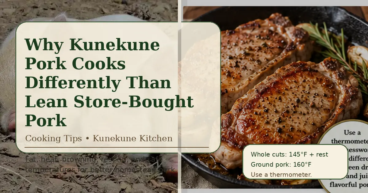 Why Kunekune Pork Cooks Differently Than Lean Store-Bought Pork at BF Farm Kunekune Pigs